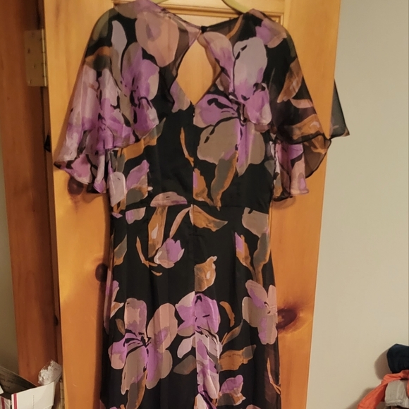 COLDWATER CREEK Maxi Floral Watercolor Dress NWOT - Picture 3 of 5